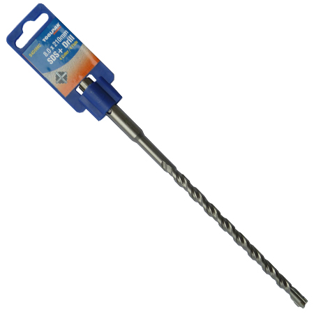 SDS Plus Masonry Drill Bit 8.0mm x 210mm High Performance Toolpak